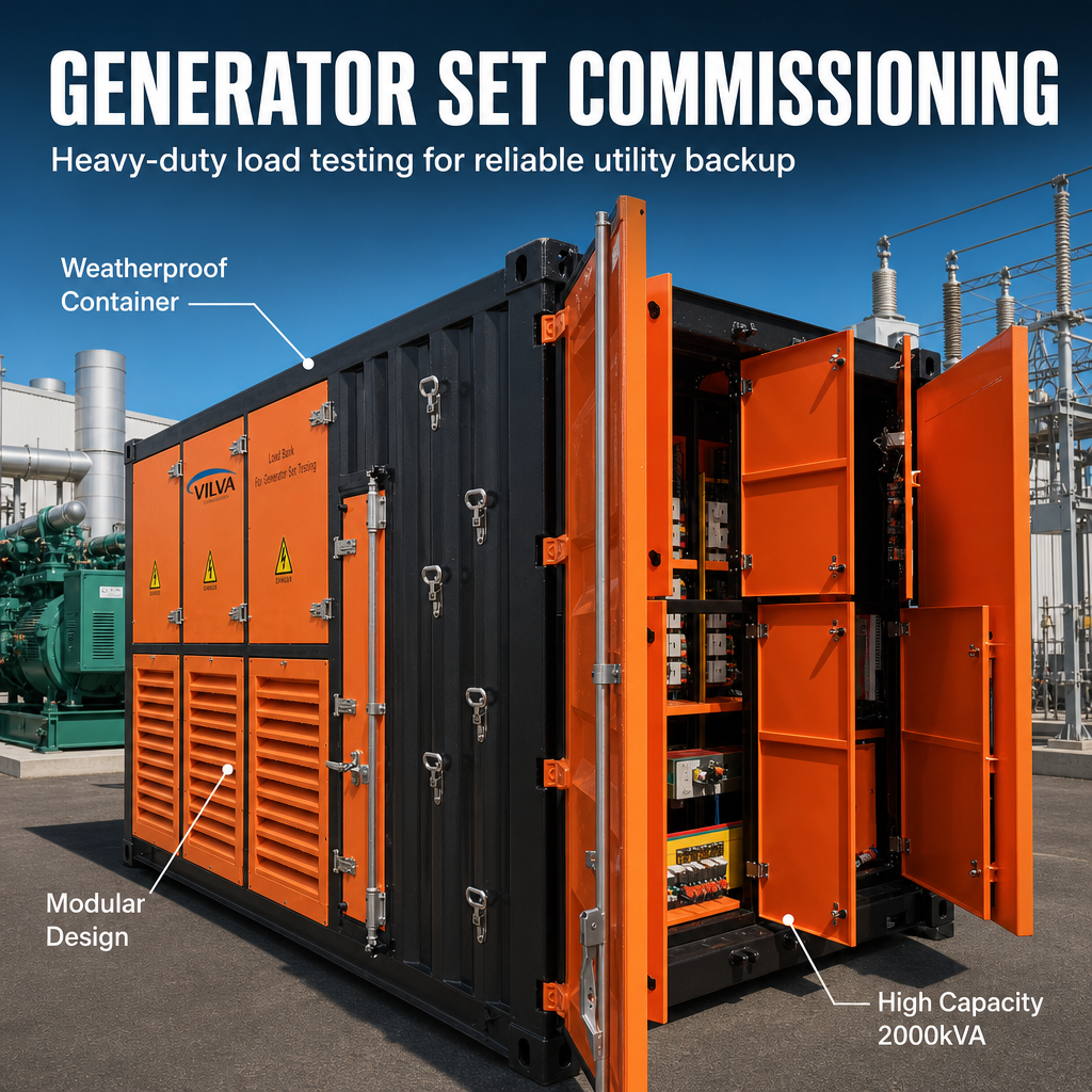 VILVA AC10.5kV-2000kW-R High Voltage Resistive Load Bank | Preferred Solution for Power Generator Unit Testing in Arab Power Stations